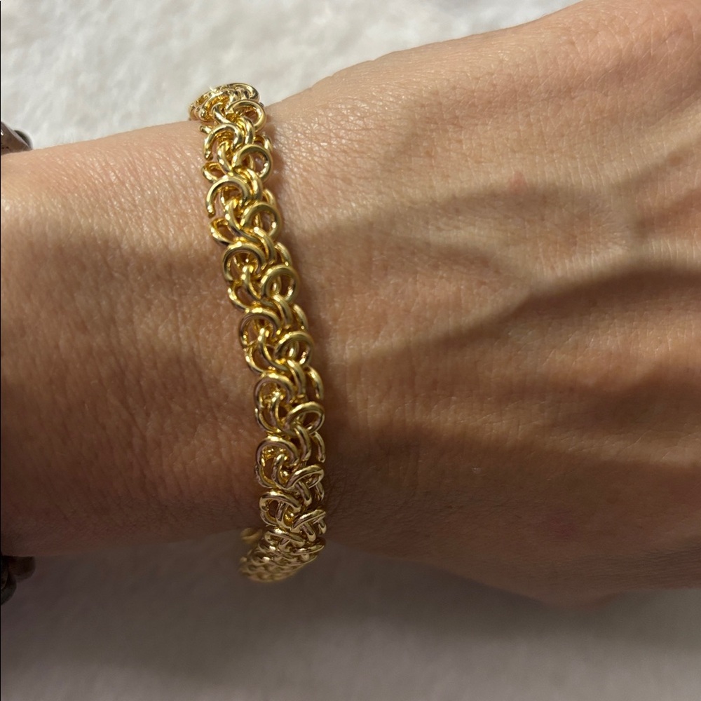 NEW Elegant Byzantine Bracelet 15g 18k Gold Filled - Picture 4 of 5
